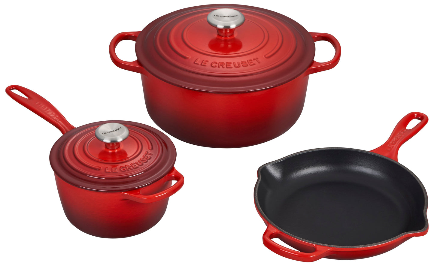 5PC CAST IRON COOKWARE SET