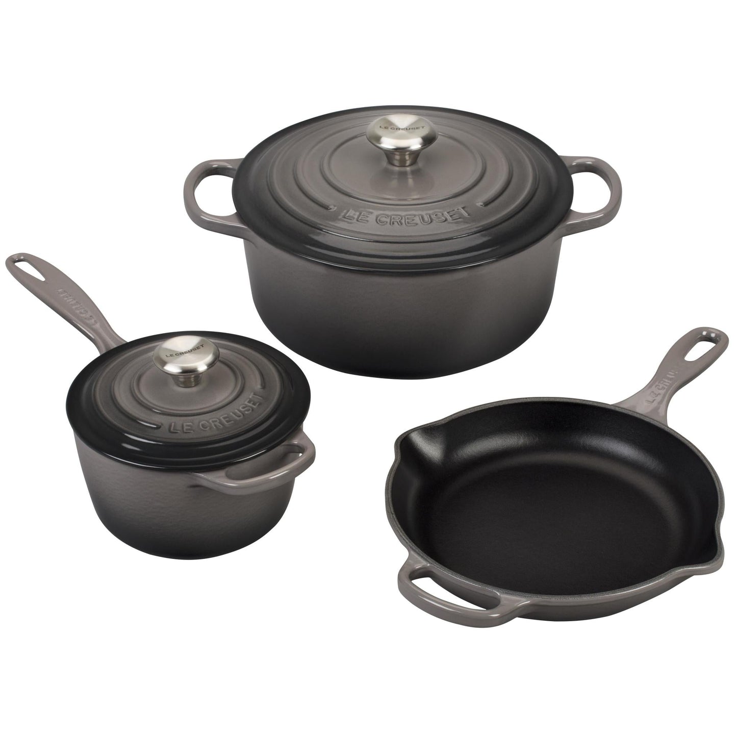 5PC CAST IRON COOKWARE SET