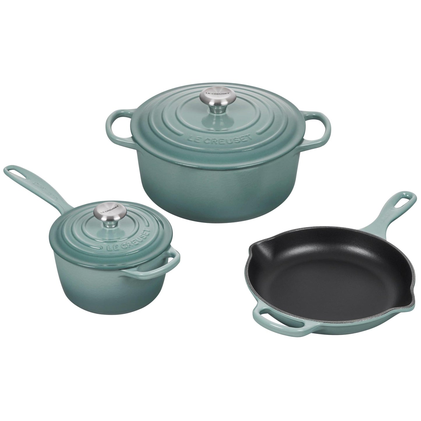 5PC CAST IRON COOKWARE SET