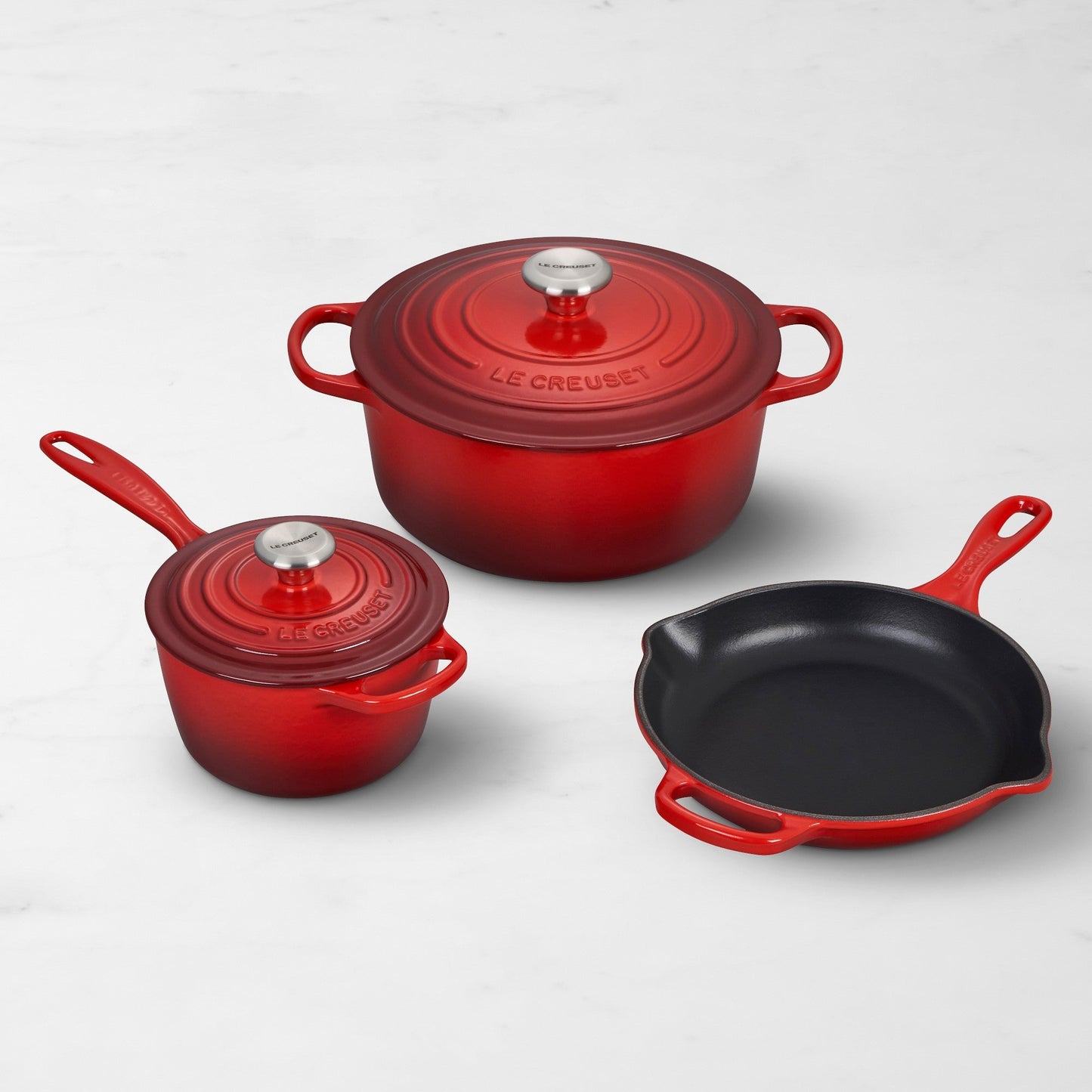 5PC CAST IRON COOKWARE SET