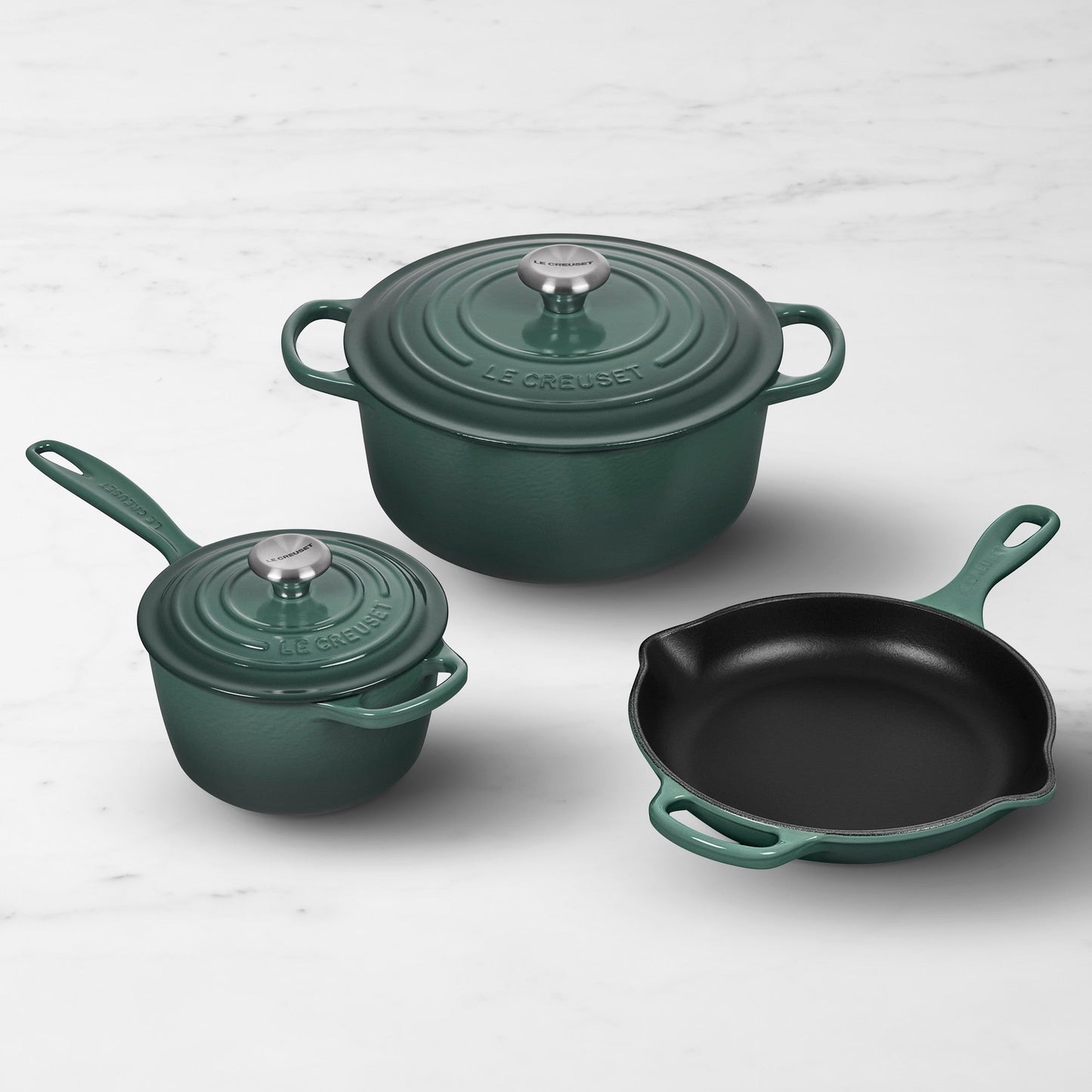 5PC CAST IRON COOKWARE SET