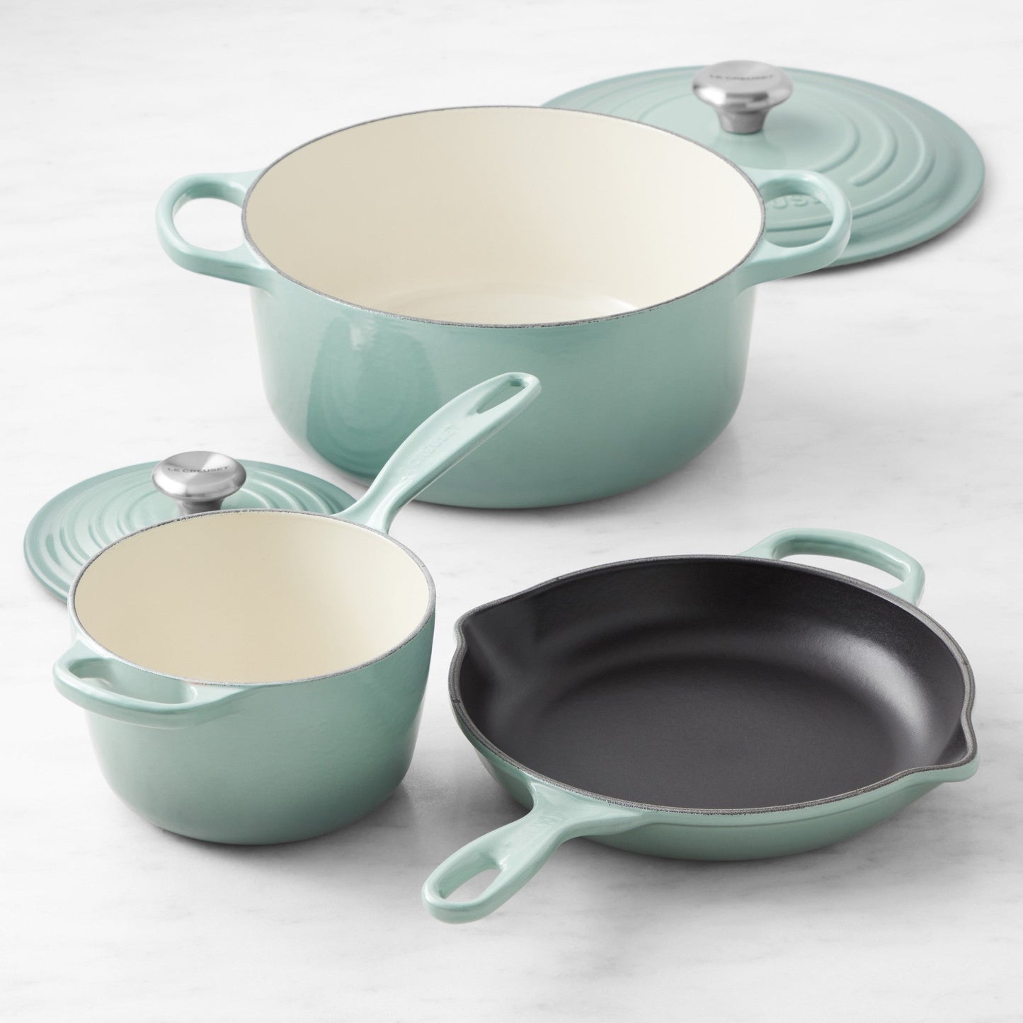 5PC CAST IRON COOKWARE SET
