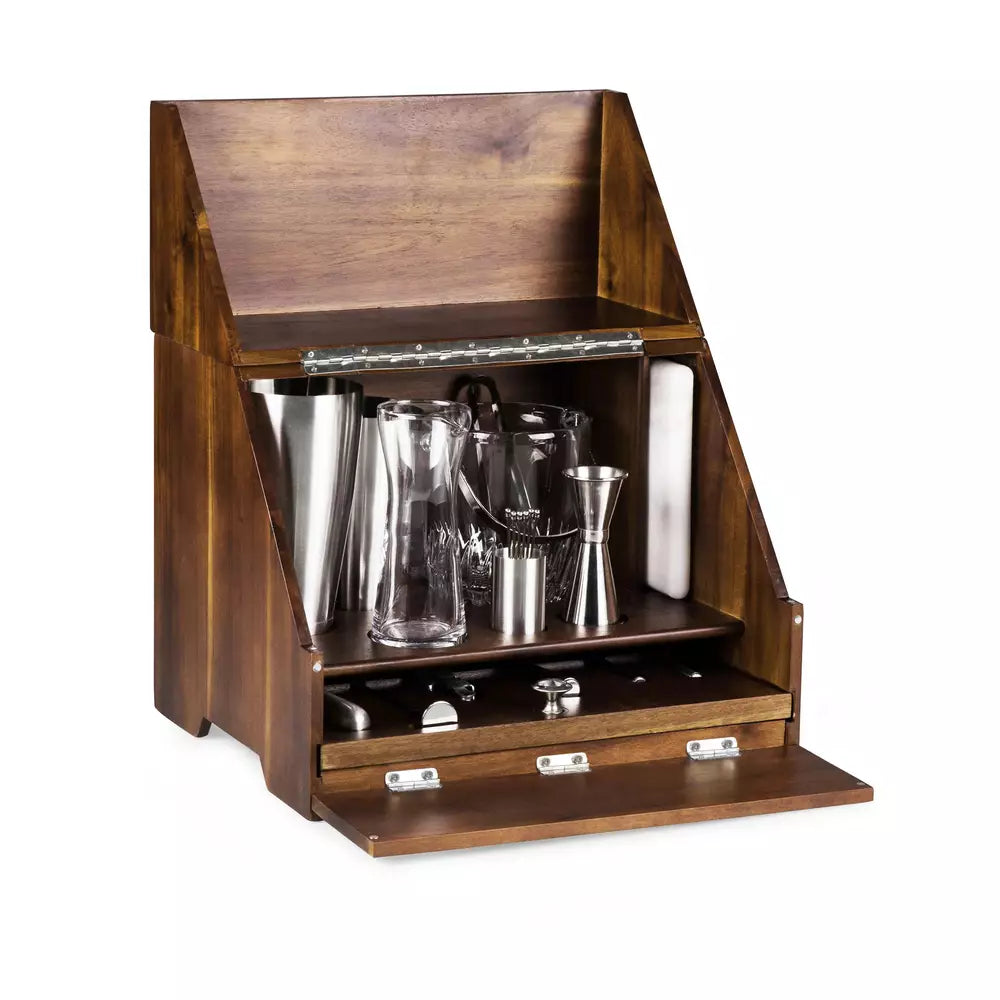 MADISON ACACIA TABLETOP BAR SET