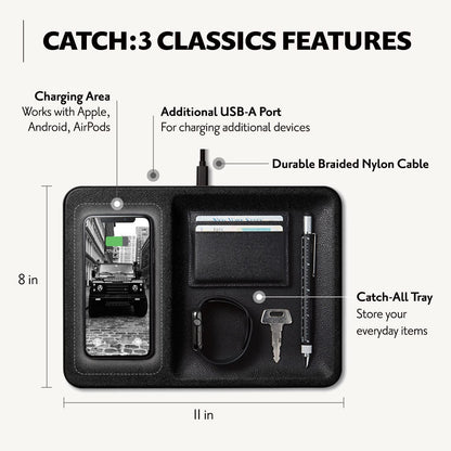 CATCH:3 ITALIAN LEATHER CHARGING TRAY
