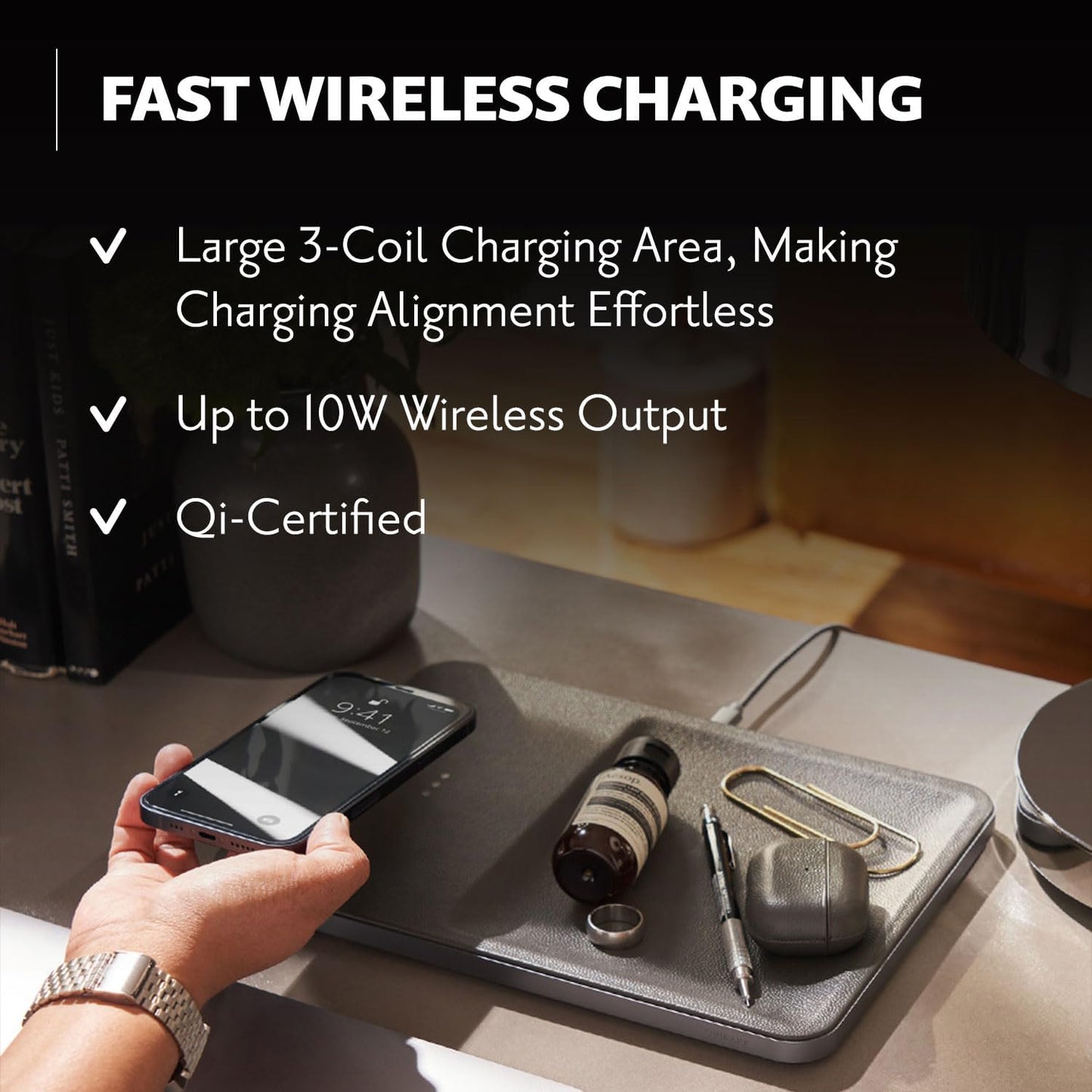 CATCH:3 ITALIAN LEATHER CHARGING TRAY