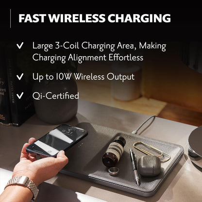 CATCH:3 ITALIAN LEATHER CHARGING TRAY