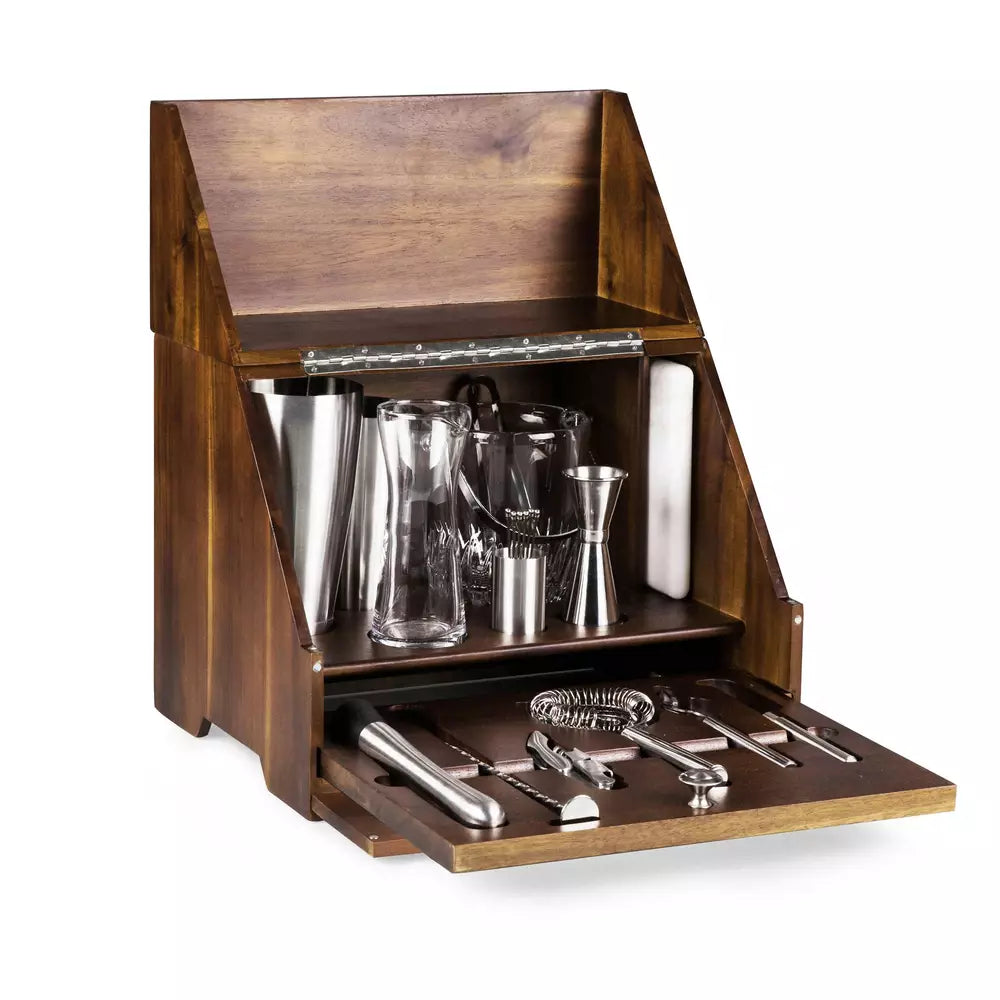 MADISON ACACIA TABLETOP BAR SET